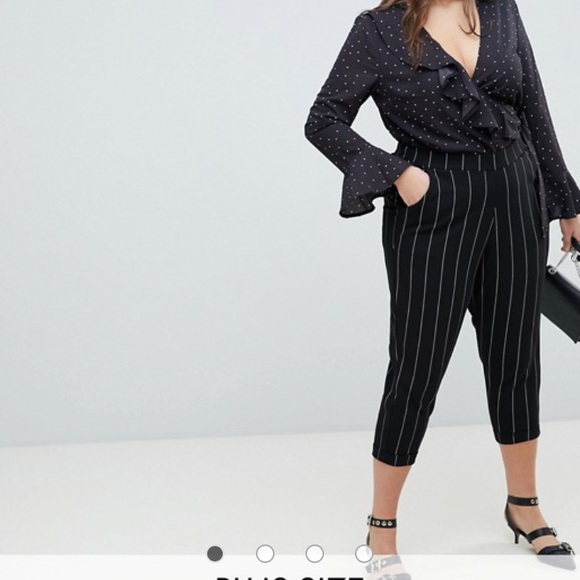 ASOS Curve Pants - New Look Curve stripe plus size pants